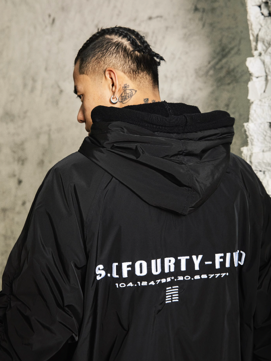 S45 Parrot Embroidered Hooded Jacket