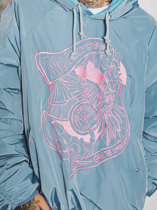 S45 Parrot Embroidered Hooded Jacket