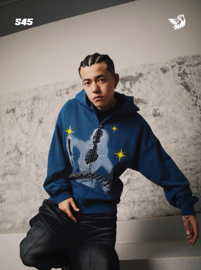 S45 Countess Vintage Zipper Hoodie