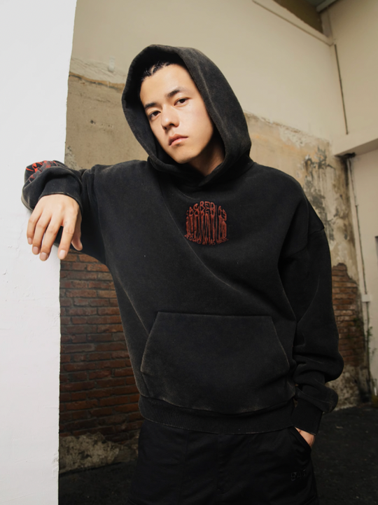 S45 Blood Mouth Butterfly Bone Hoodie