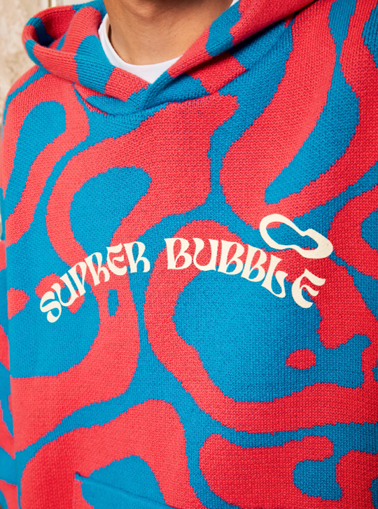 S45 Bubble Circle Camouflage Knit Hoodie