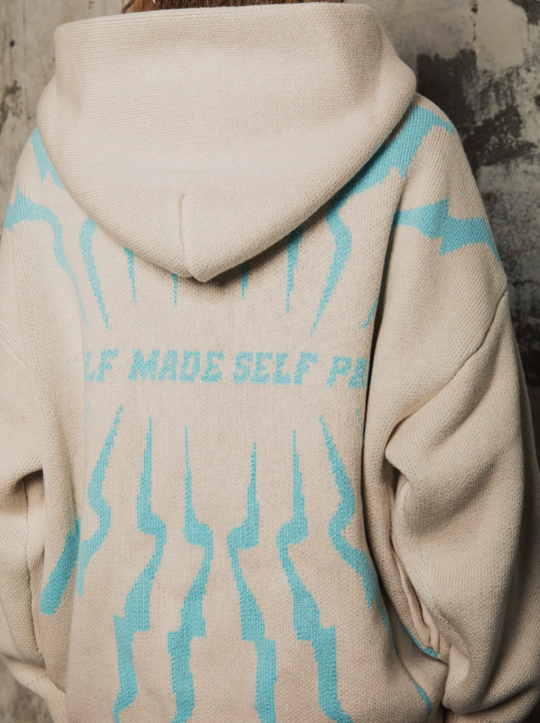 S45 Totem pattern Logo Knit Hoodie