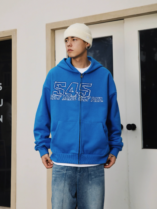 S45 Neon Tube Zipper Hoodie