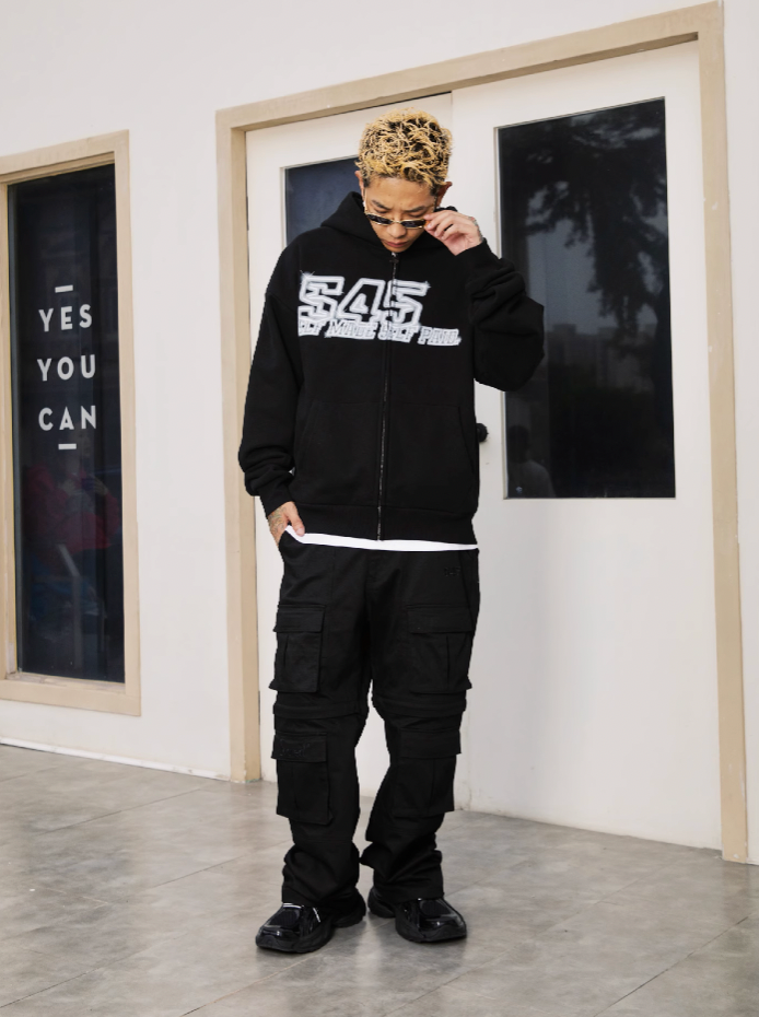 S45 Neon Tube Zipper Hoodie