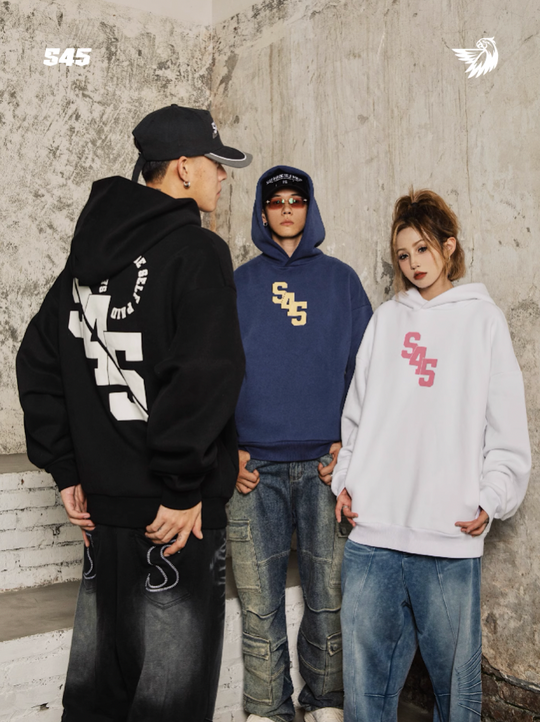 S45 Slant Split Logo Hoodie