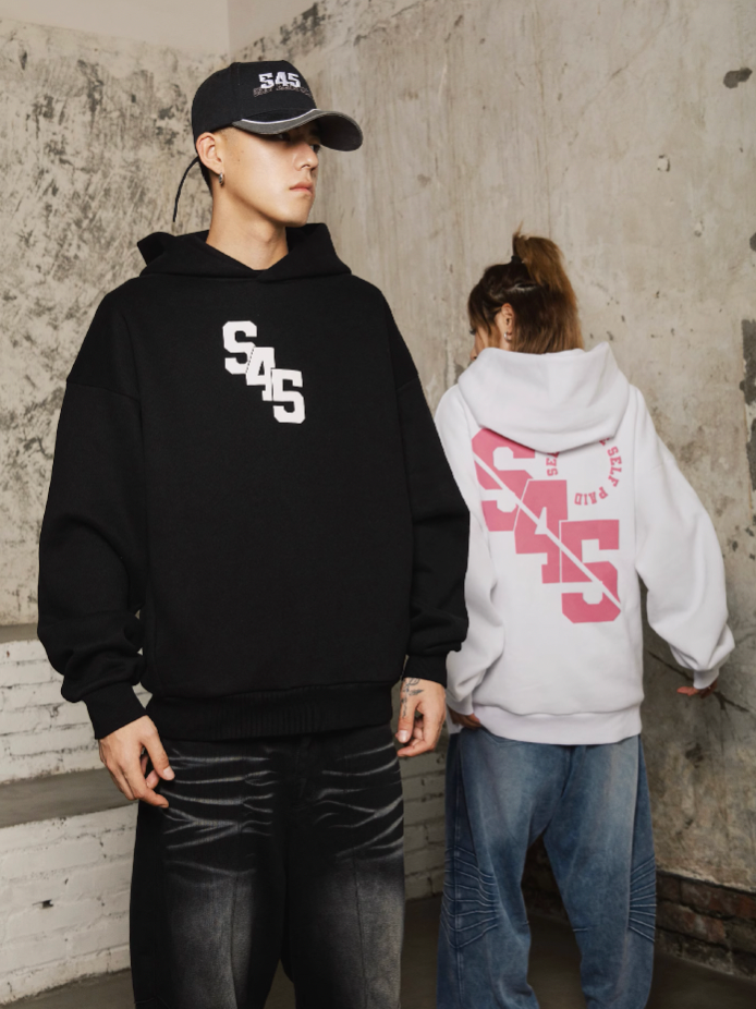 S45 Slant Split Logo Hoodie
