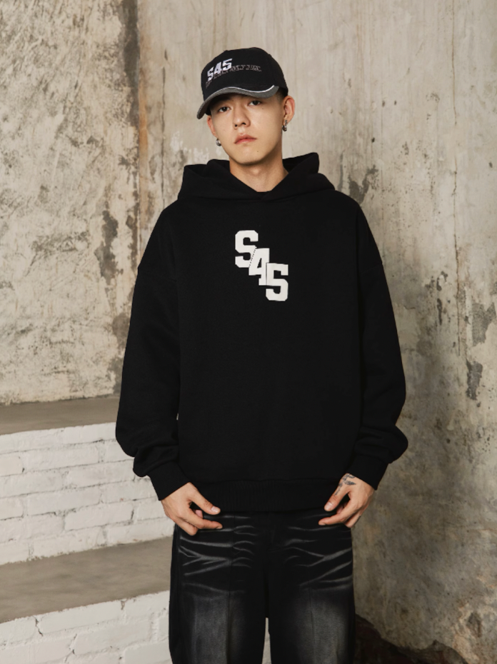 S45 Slant Split Logo Hoodie