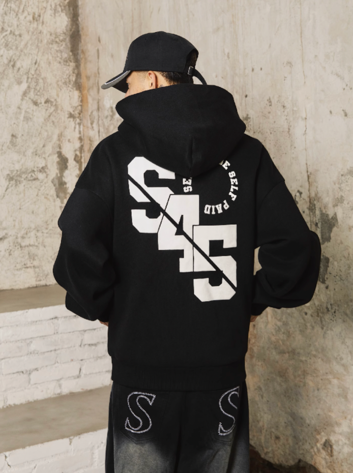 S45 Slant Split Logo Hoodie