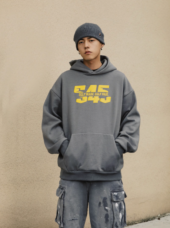 S45 Split Font Foam Hoodie