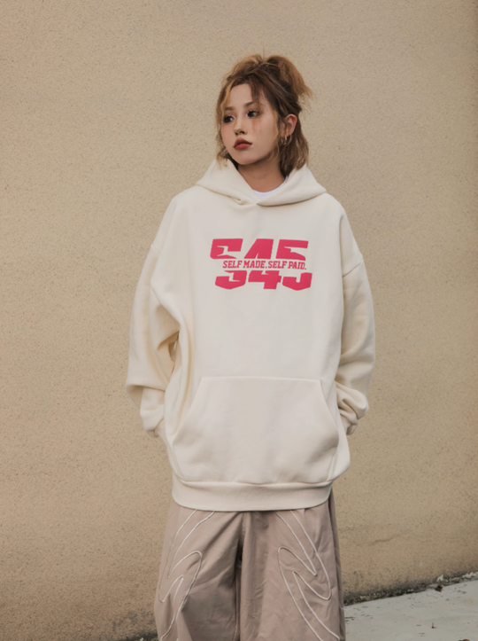 S45 Split Font Foam Hoodie