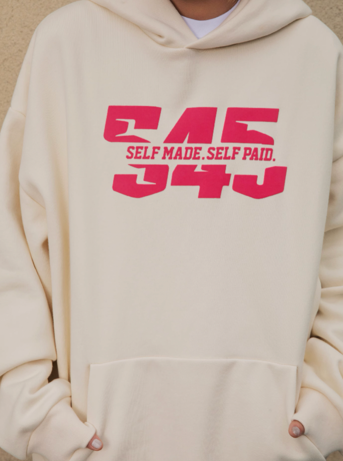 S45 Split Font Foam Hoodie