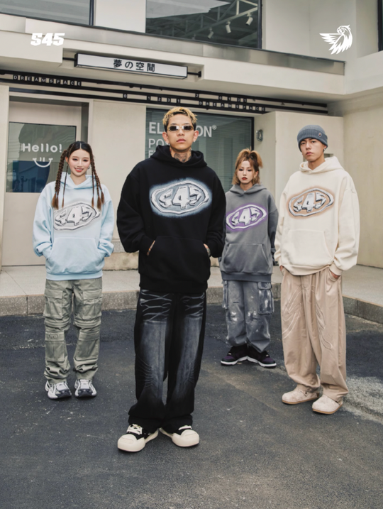 S45 Mirror Metal Logo Hoodie