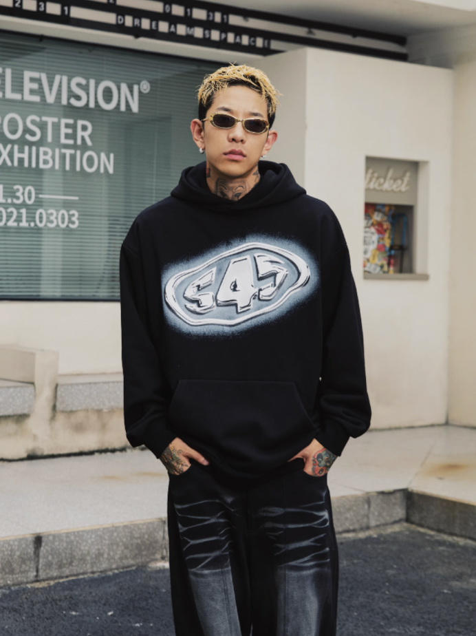 S45 Mirror Metal Logo Hoodie