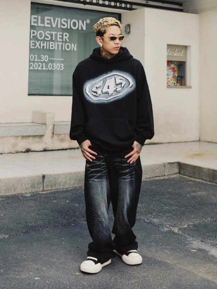 S45 Mirror Metal Logo Hoodie