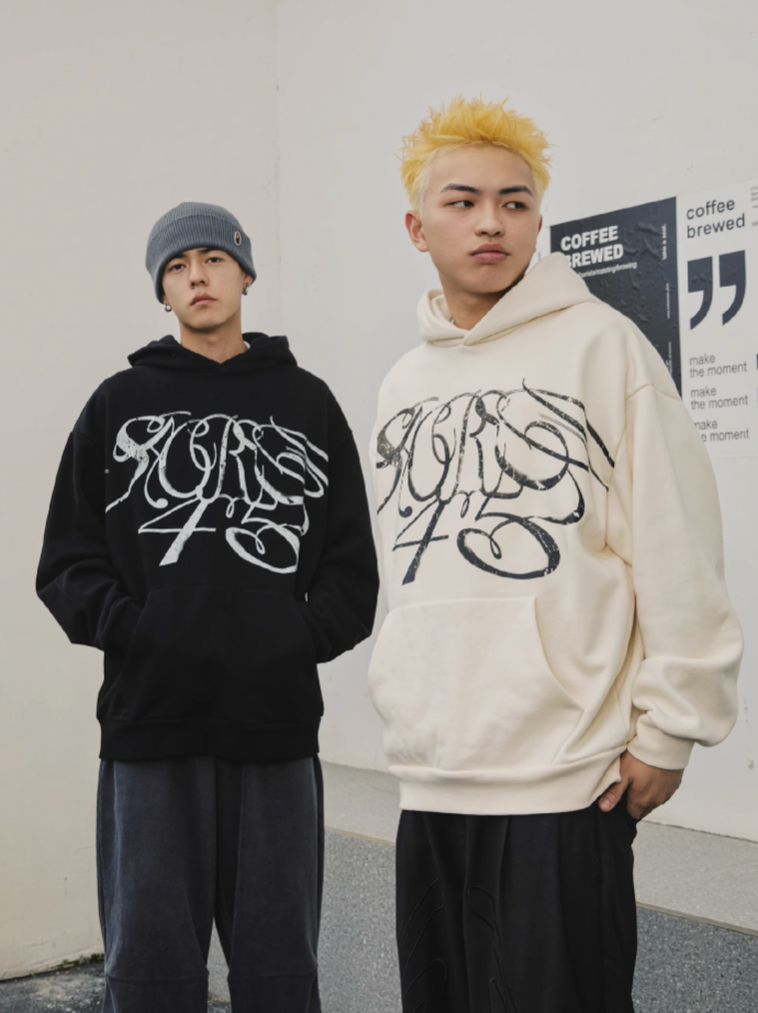 S45 Handwritten Floral Hoodie