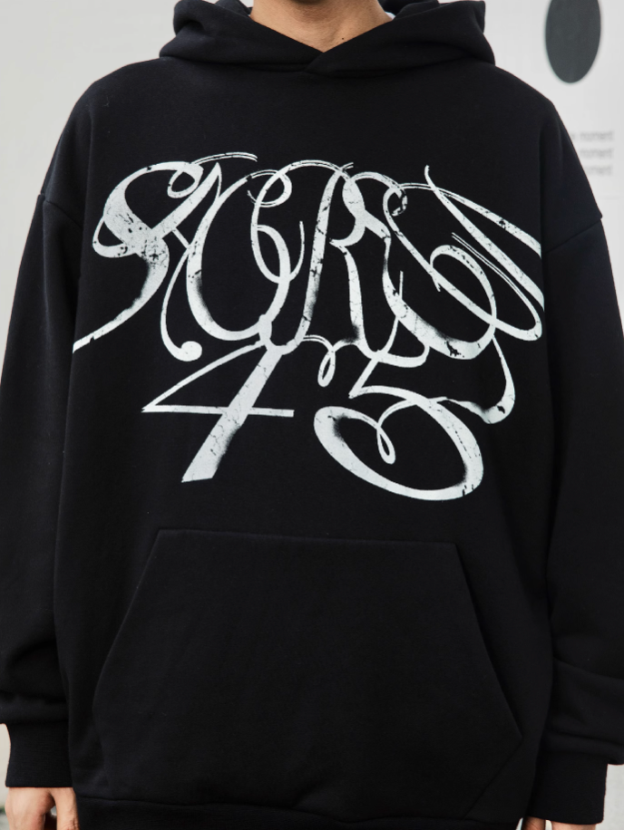 S45 Handwritten Floral Hoodie