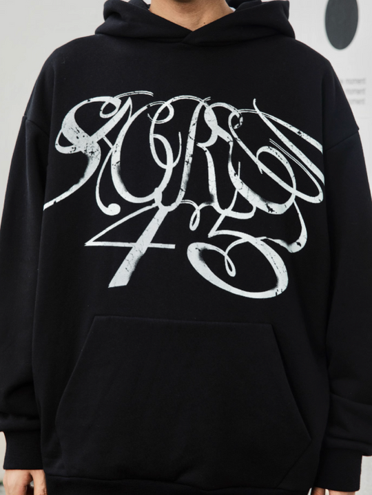 S45 Handwritten Floral Hoodie