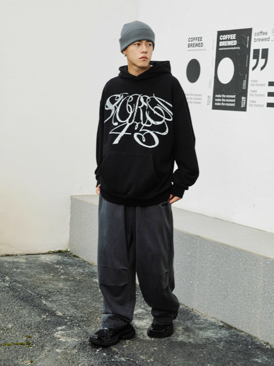 S45 Handwritten Floral Hoodie