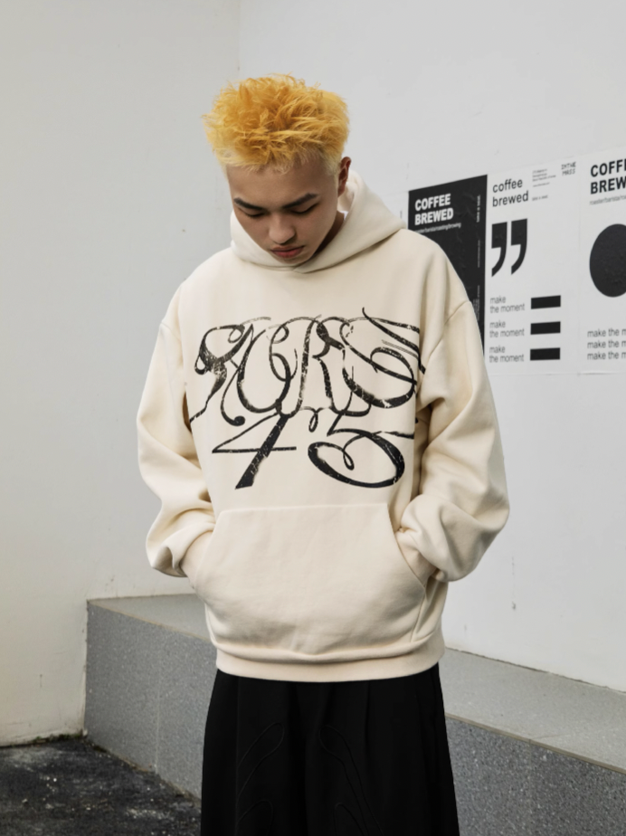 S45 Handwritten Floral Hoodie