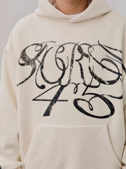 S45 Handwritten Floral Hoodie