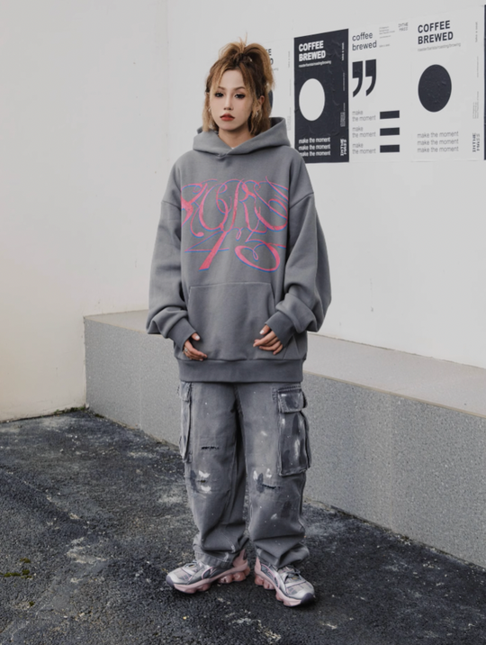 S45 Handwritten Floral Hoodie