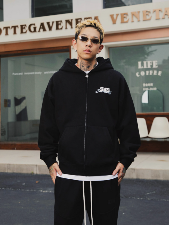 S45 Twisted Loop Logo Zipper Hoodie