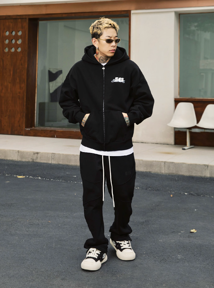 S45 Twisted Loop Logo Zipper Hoodie