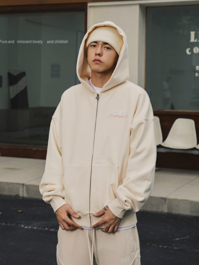 S45 Twisted Loop Logo Zipper Hoodie