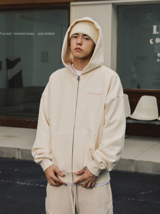 S45 Twisted Loop Logo Zipper Hoodie