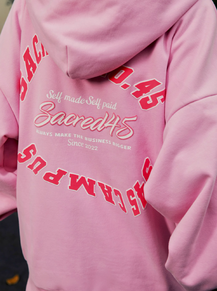 S45 Twisted Loop Logo Zipper Hoodie