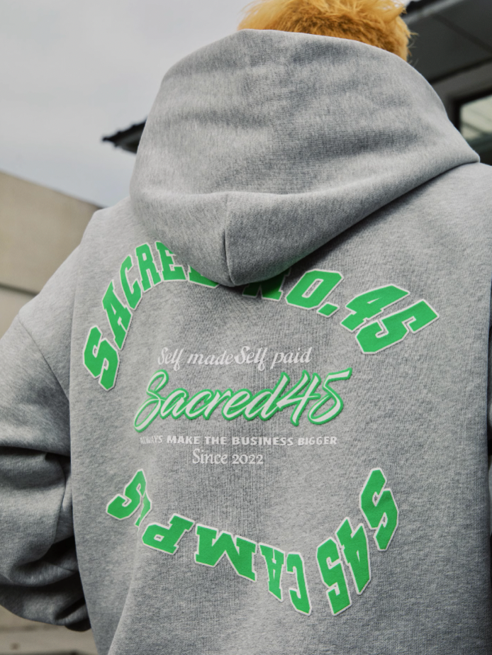 S45 Twisted Loop Logo Zipper Hoodie