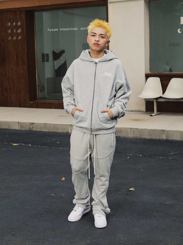 S45 Twisted Loop Logo Zipper Hoodie