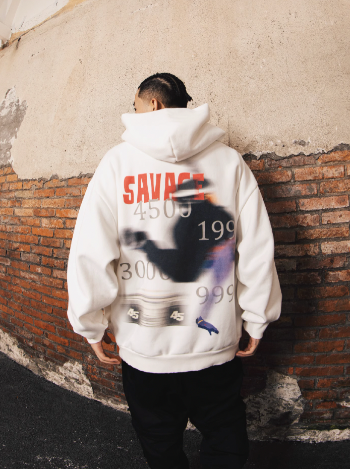 S45 Skateboarding Print Hoodie