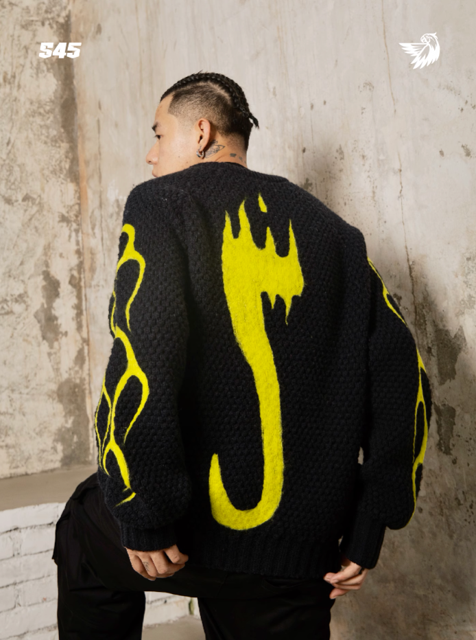 S45 Flame S Logo Knit Sweater