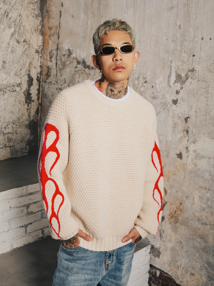 S45 Flame S Logo Knit Sweater