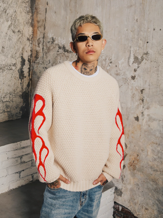 S45 Flame S Logo Knit Sweater