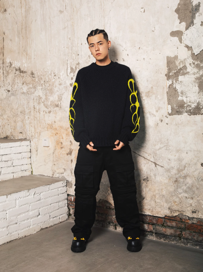 S45 Flame S Logo Knit Sweater