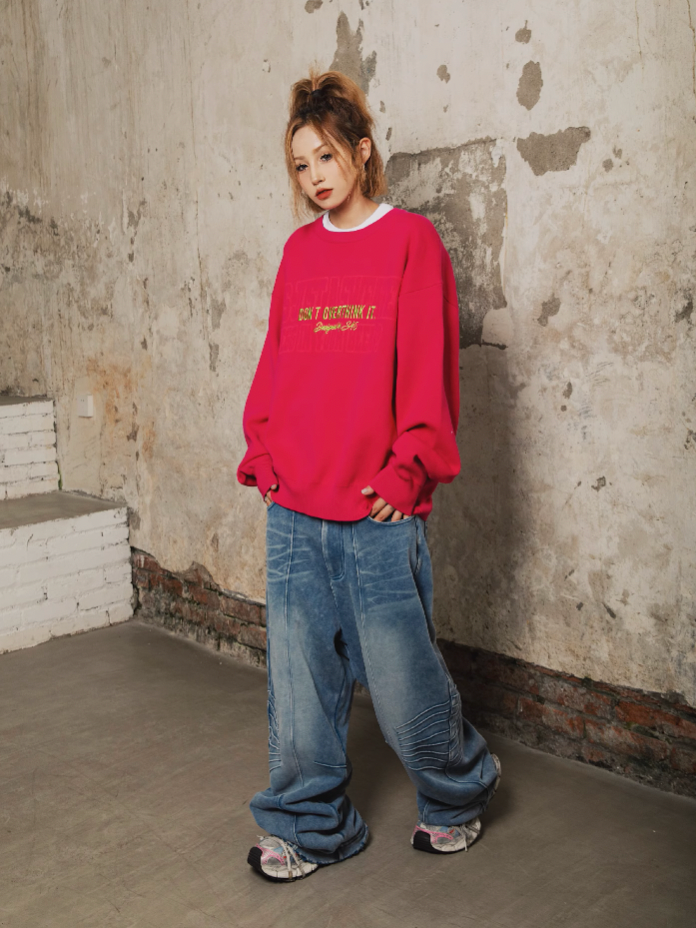 S45 Monogrammed Slogan Embroidered Knit Sweater