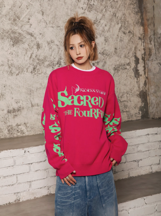 S45 Monster Spoof Logo Knit Sweater