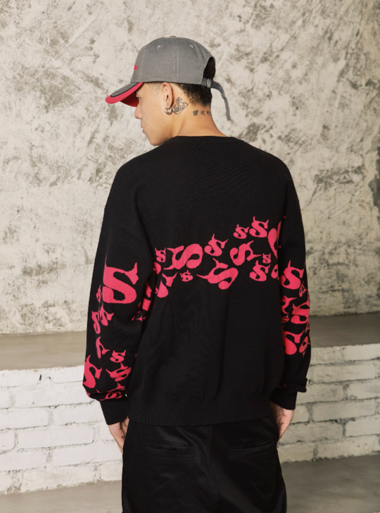 S45 Monster Spoof Logo Knit Sweater