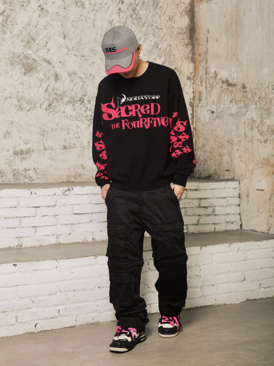 S45 Monster Spoof Logo Knit Sweater