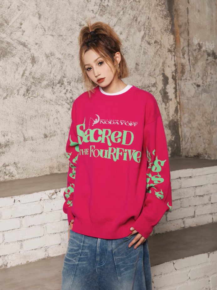 S45 Monster Spoof Logo Knit Sweater