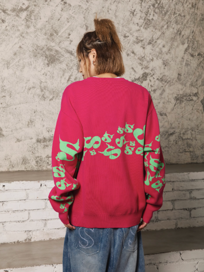 S45 Monster Spoof Logo Knit Sweater