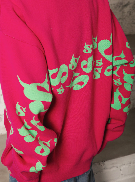 S45 Monster Spoof Logo Knit Sweater