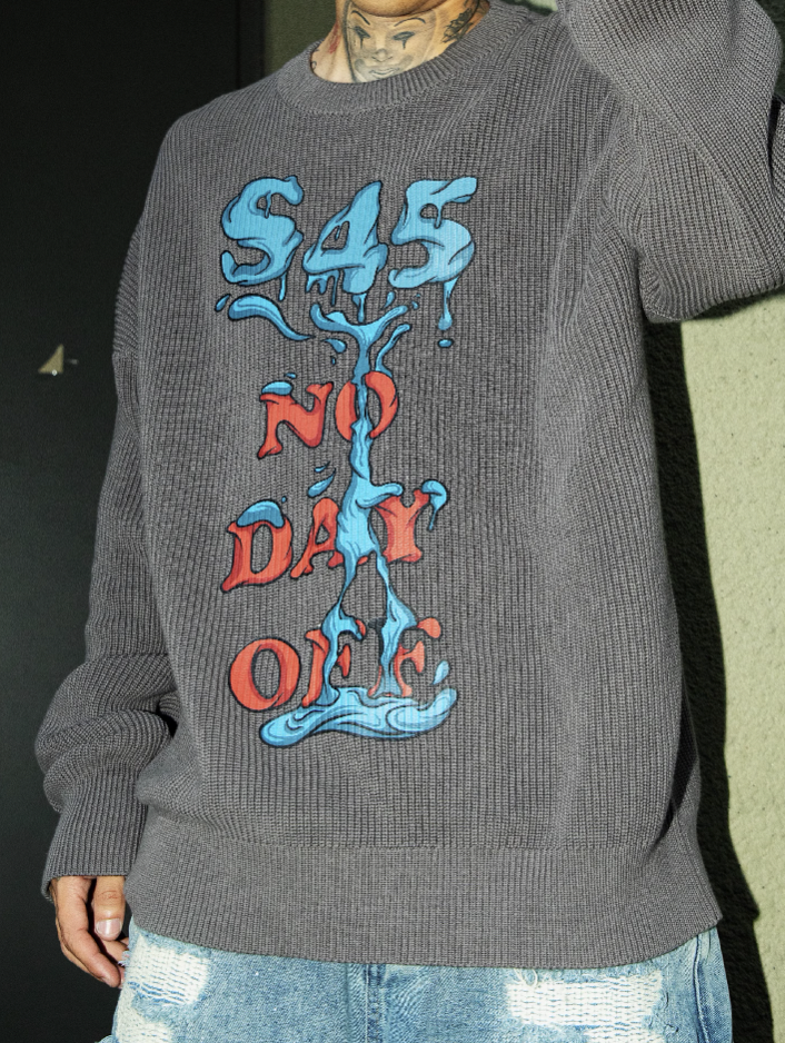 S45 Logo Printed Knit Sweater