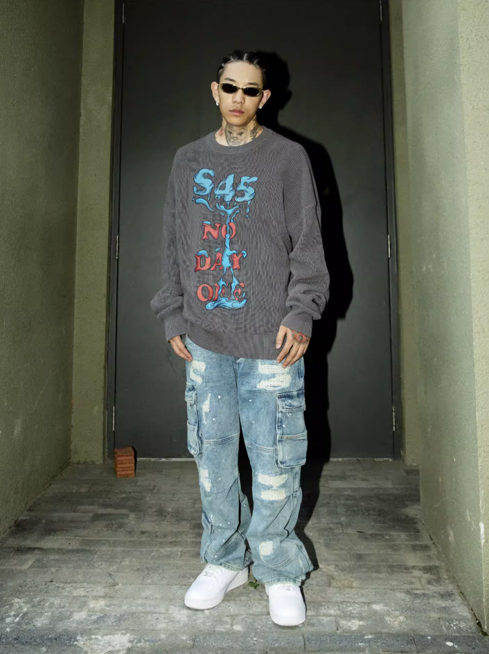 S45 Logo Printed Knit Sweater