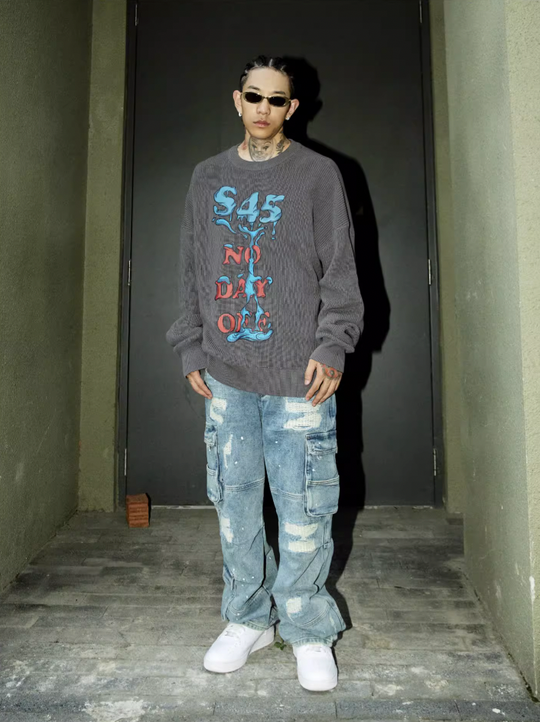 S45 Logo Printed Knit Sweater