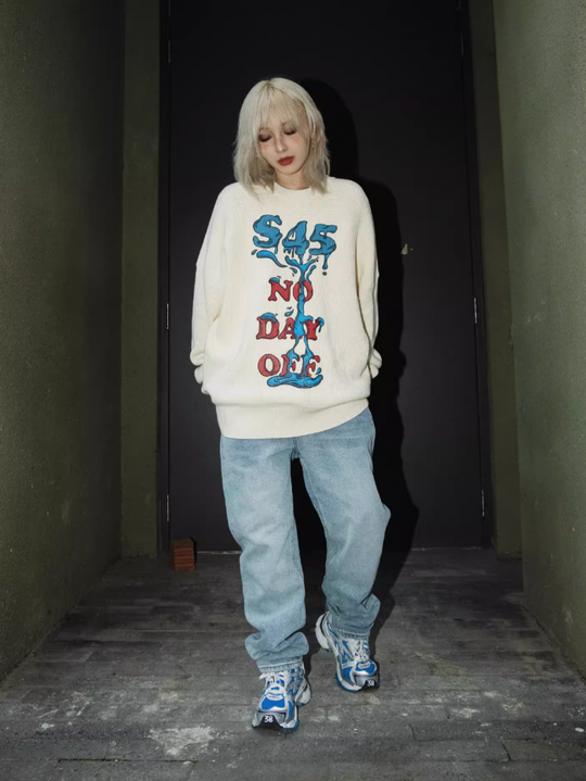 S45 Logo Printed Knit Sweater