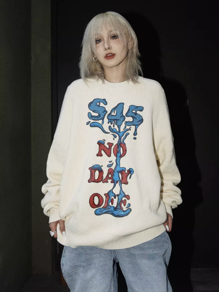 S45 Logo Printed Knit Sweater