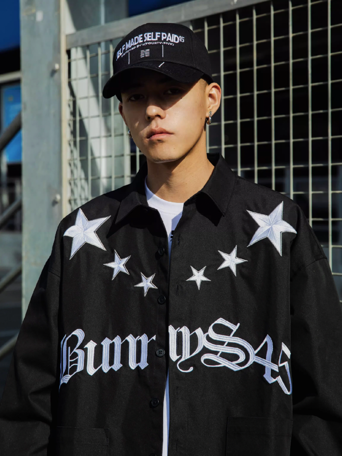 S45 Logo Star Embroidered Long Sleeve Shirt